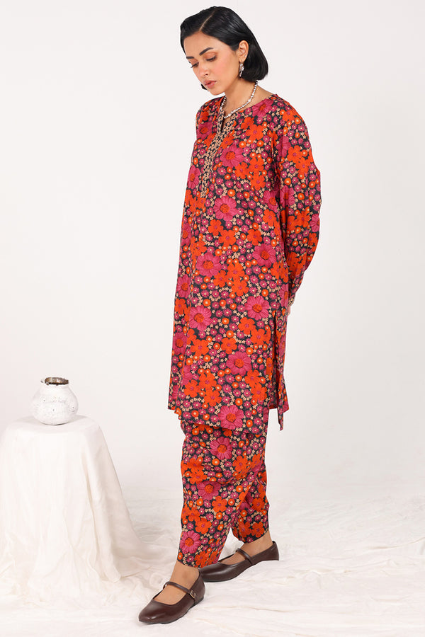 Winter Bloom Printed Duo-Set