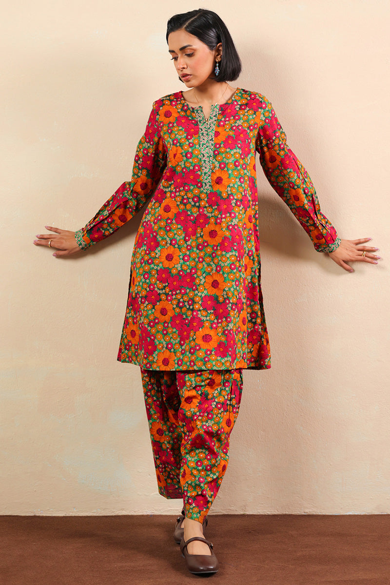 Winter Bloom Printed Duo-Set