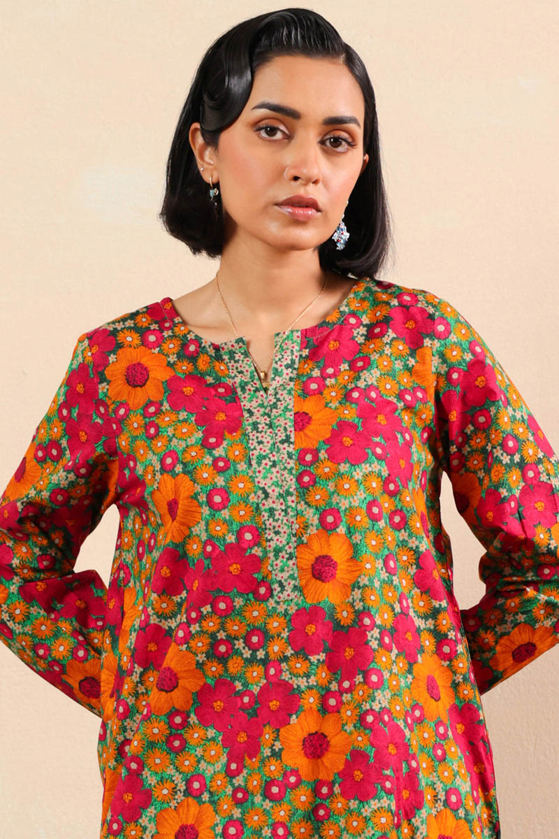 Winter Bloom Printed Duo-Set