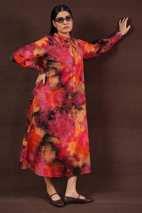 Splashy Pigment Pop Dress