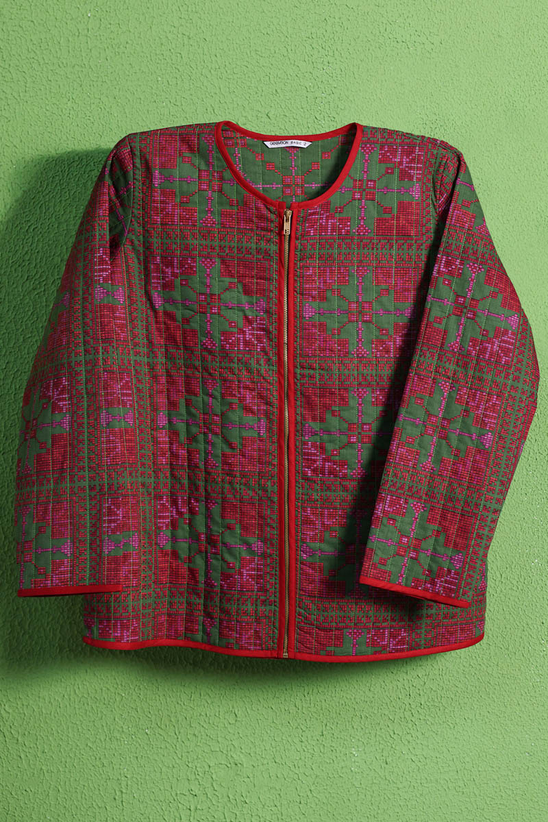 Patterned Poem Quilted Jacket