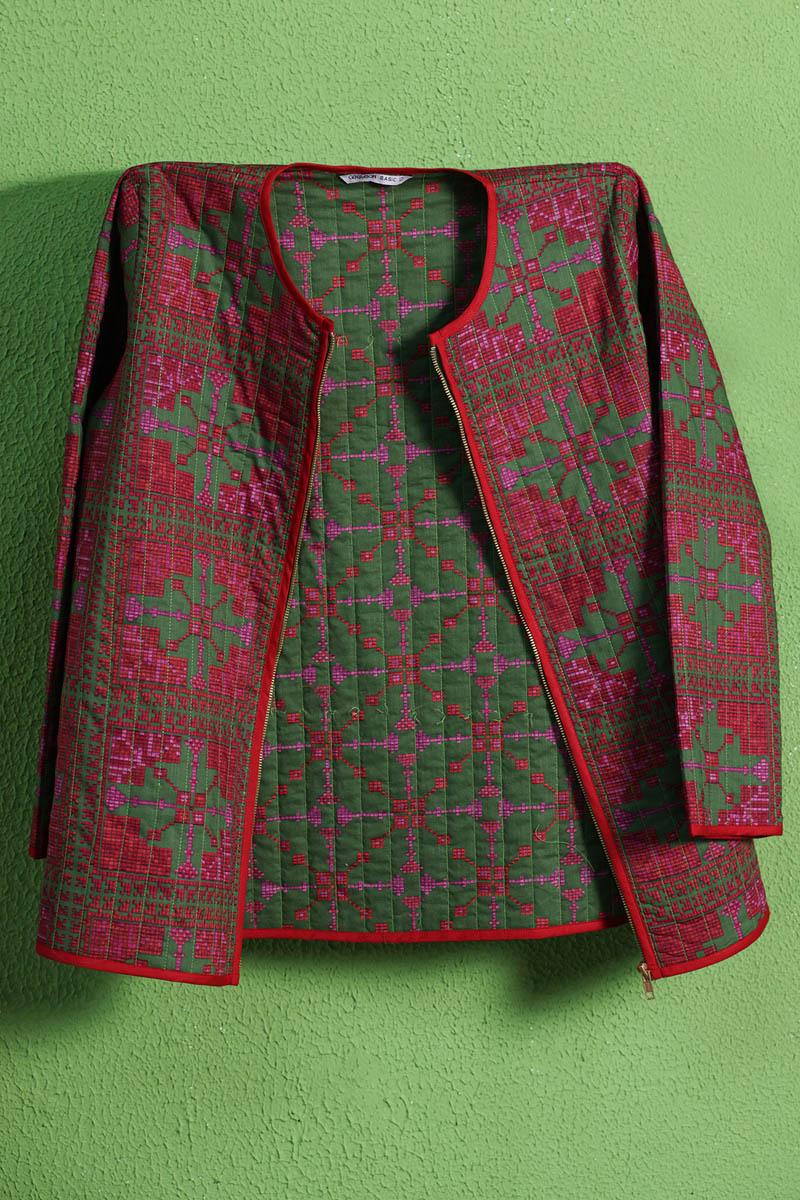 Patterned Poem Quilted Jacket