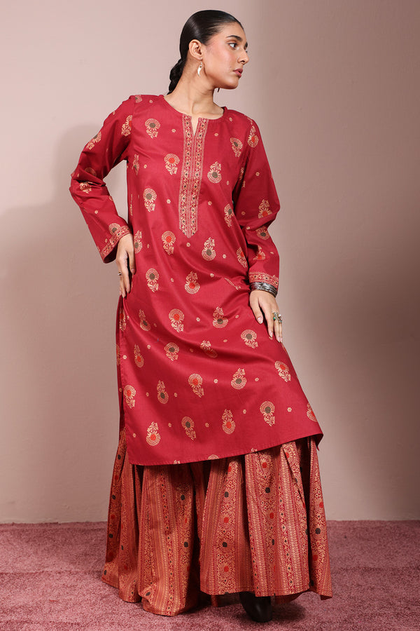 Zari Whisper Gharara Set