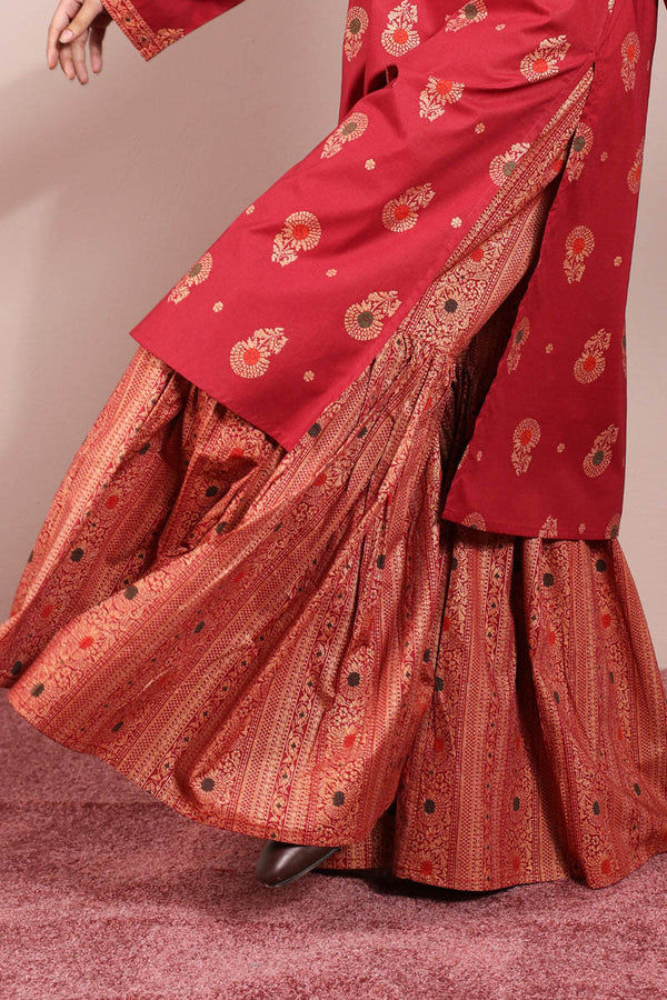 Zari Whisper Gharara Set