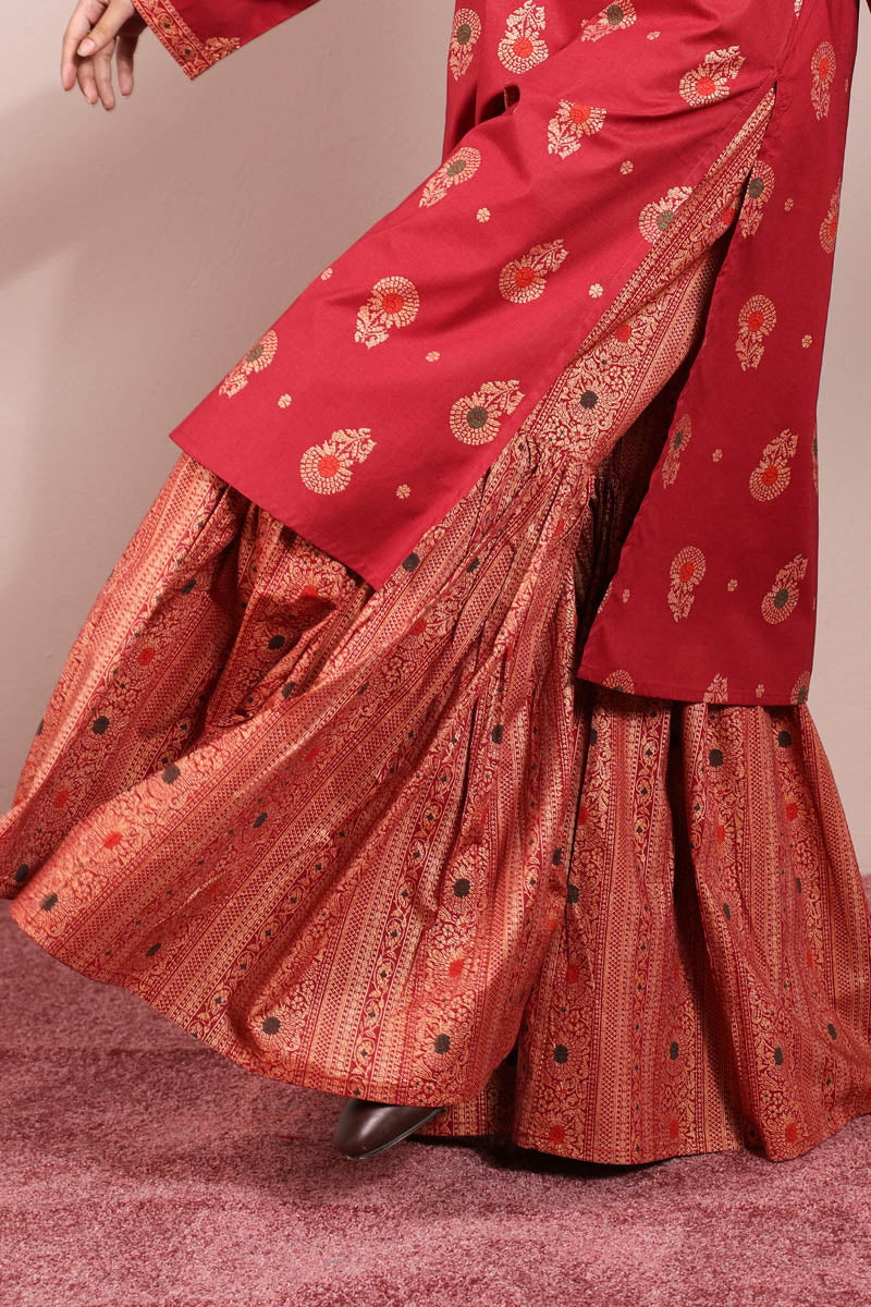 Zari Whisper Gharara Set