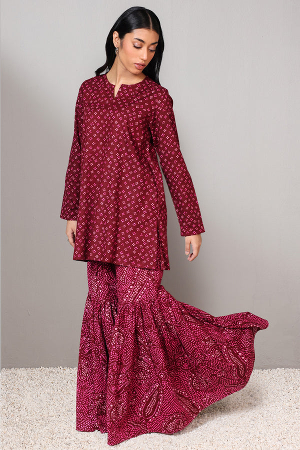 Bandhani Affair Gharara Set