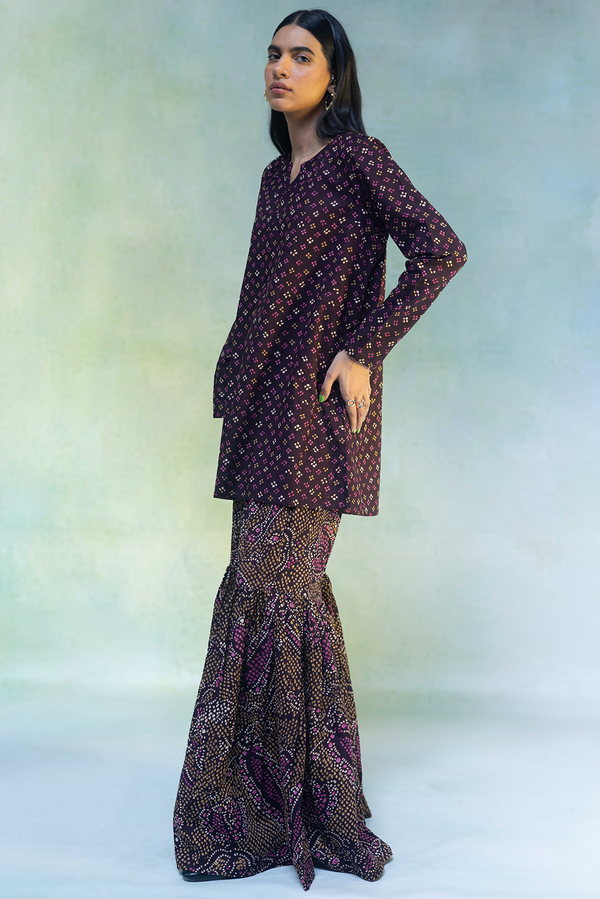 Bandhani Affair Gharara Set
