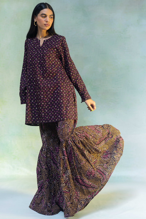Bandhani Affair Gharara Set
