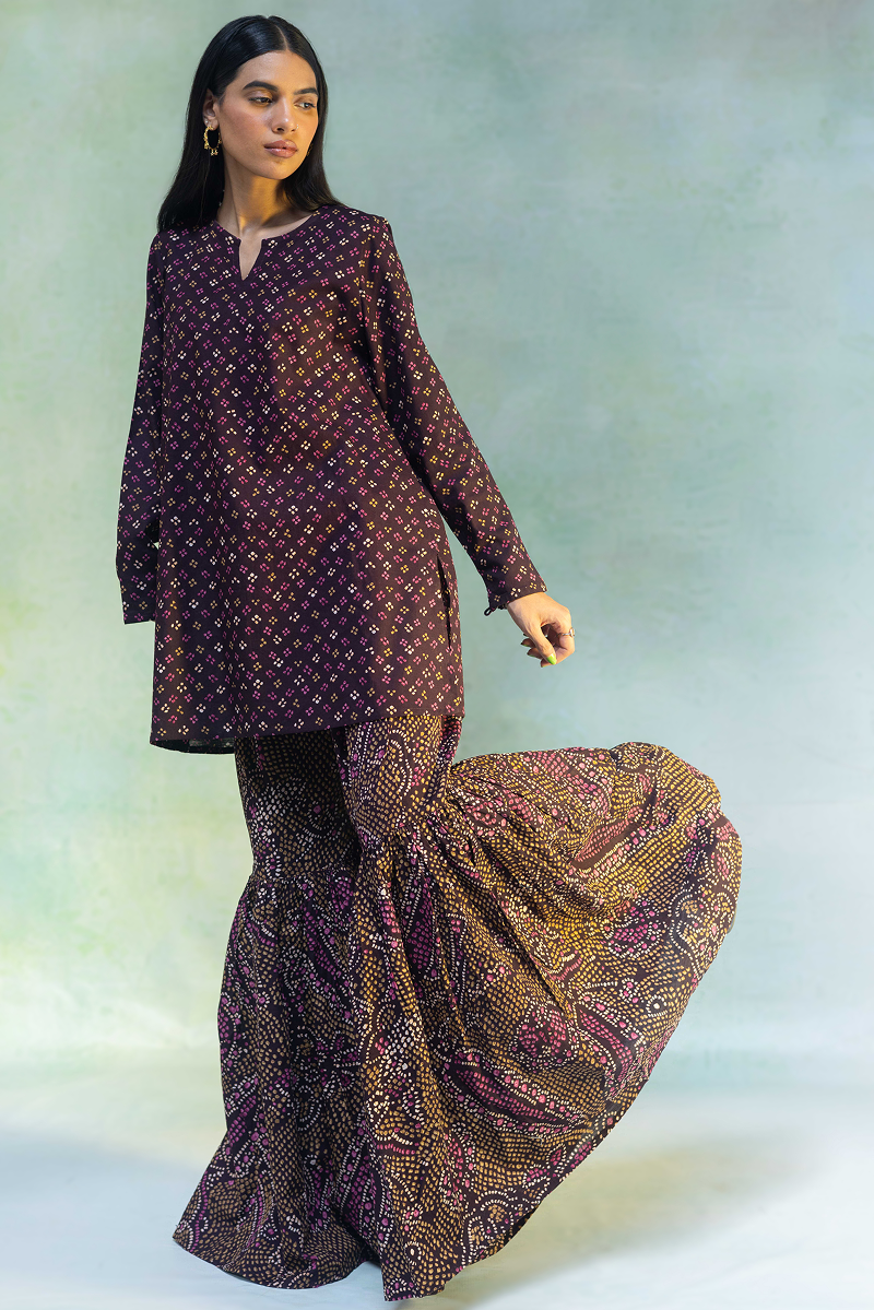 Bandhani Affair Gharara Set