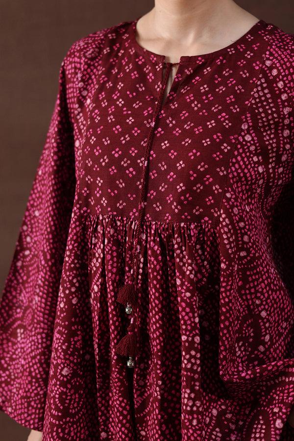Bandhani Affair Blush Dress