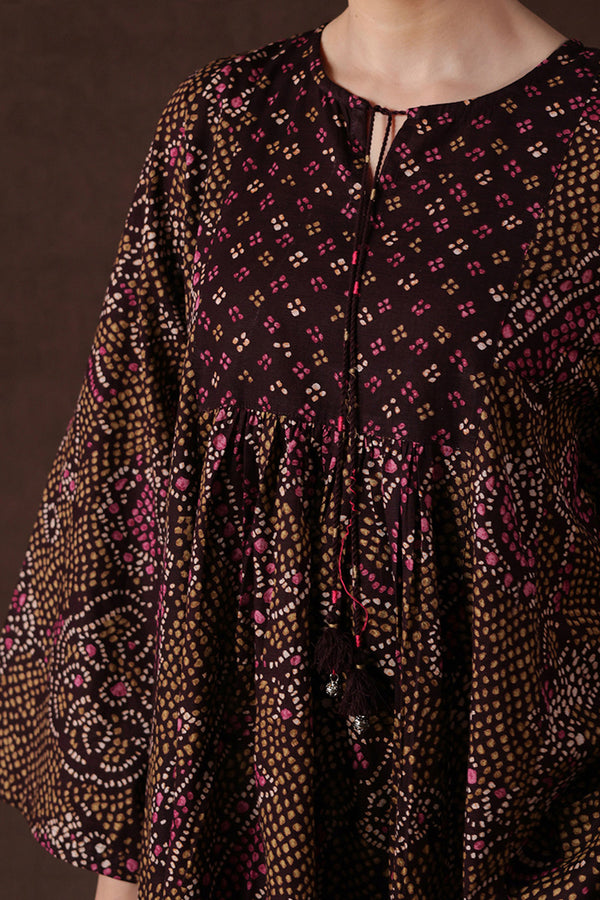 Bandhani Affair Blush Dress