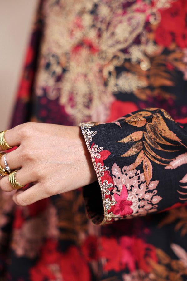 Vibrant Roses Gilded Set