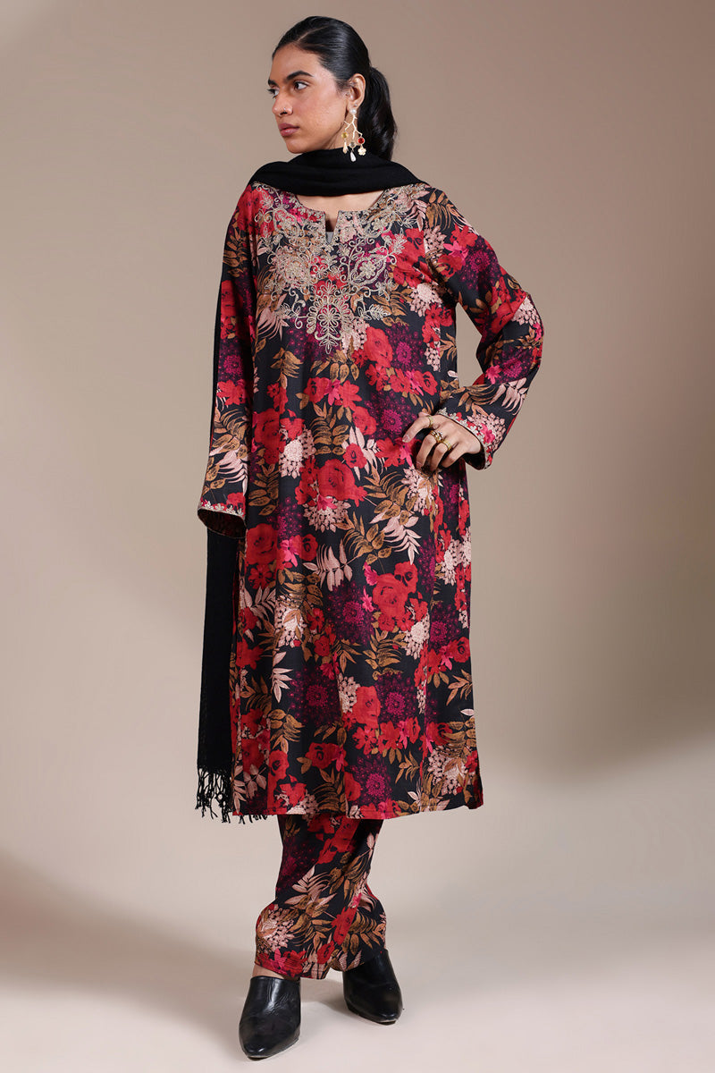 Vibrant Roses Gilded Set