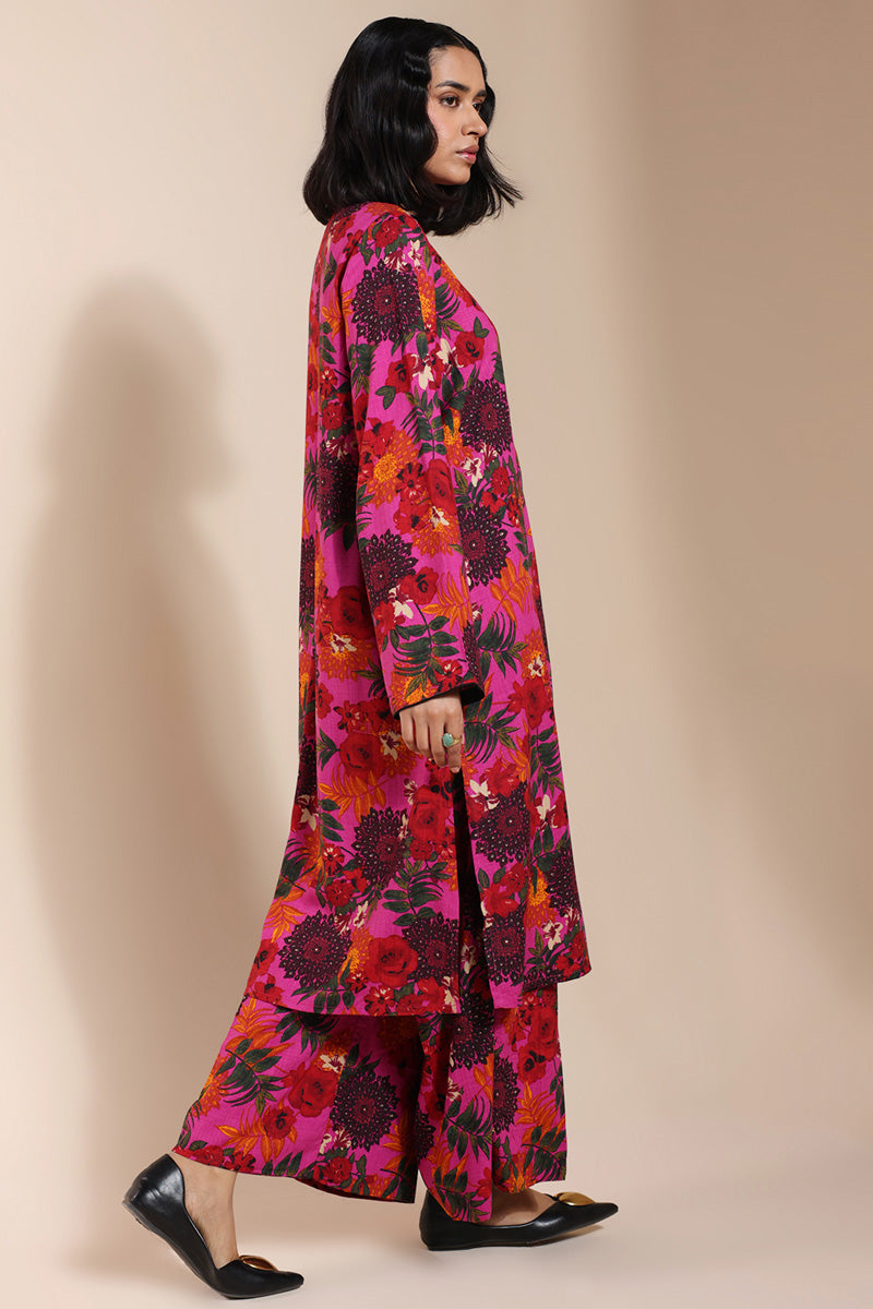 Vibrant Roses Printed Set