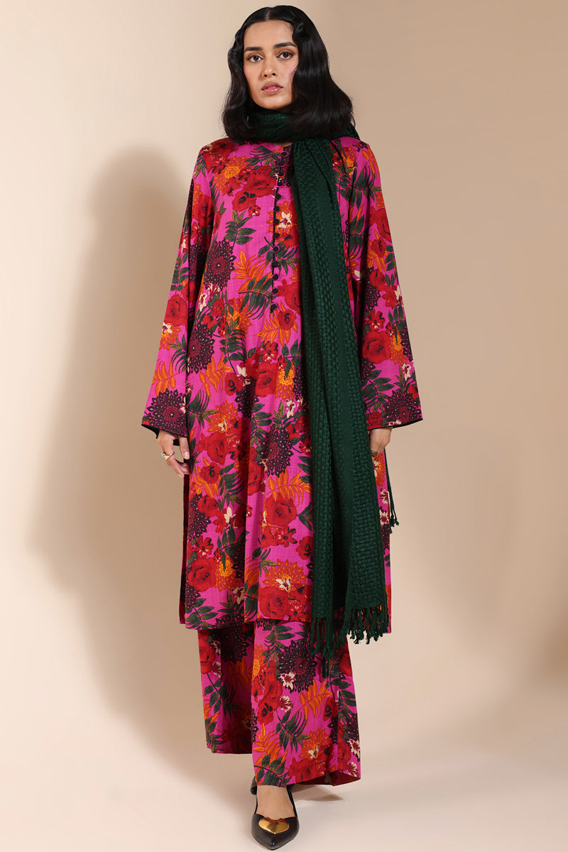 Vibrant Roses Printed Set