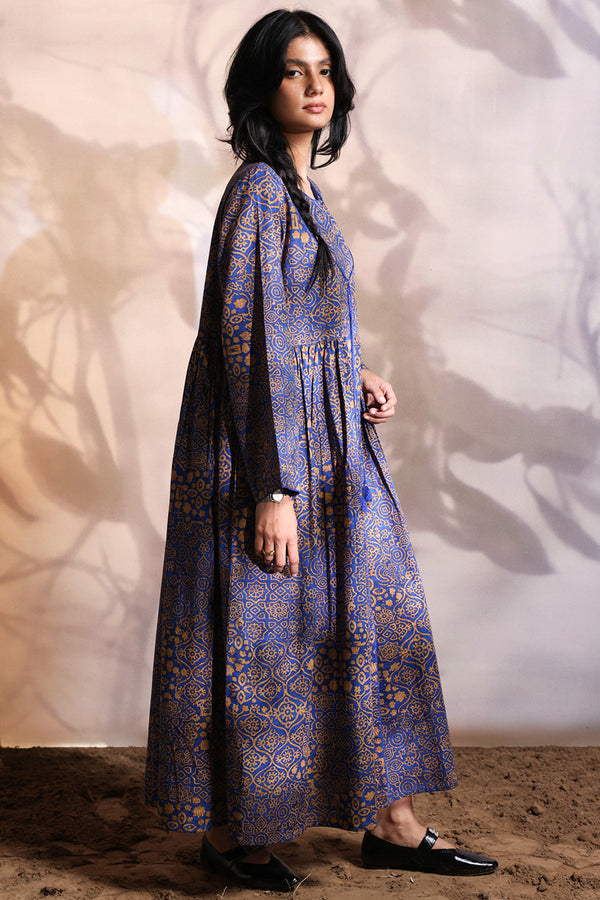 Ajrak Noir Flared Dress