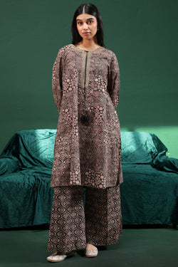 Ajrak Noir Thread play Set