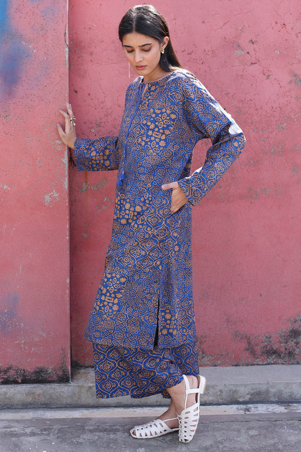 Ajrak Noir Tassel Trail Set