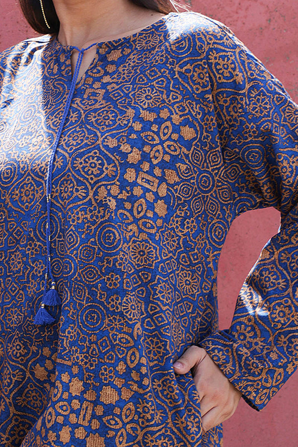 Ajrak Noir Tassel Trail Set