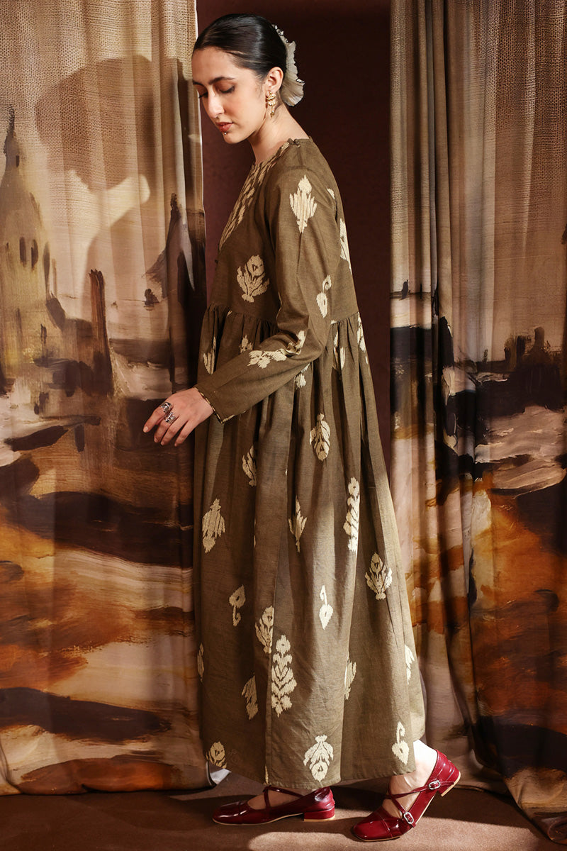 Ikat Flare Poem Dress