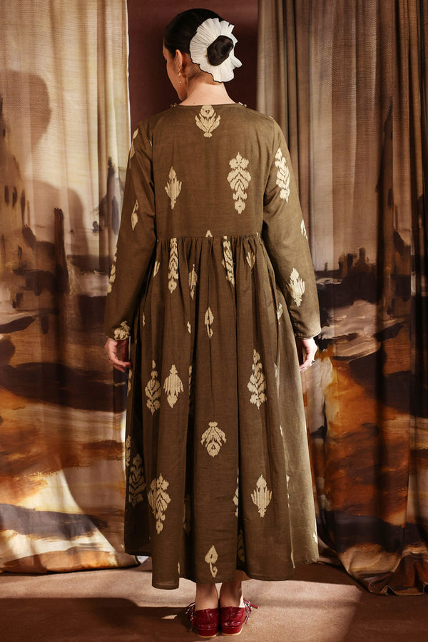 Ikat Flare Poem Dress