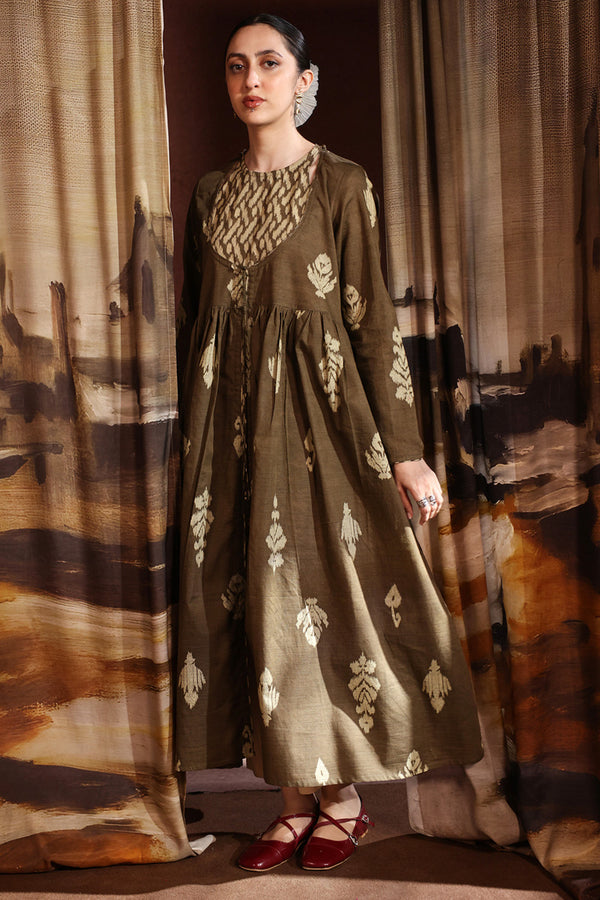 Ikat Flare Poem Dress