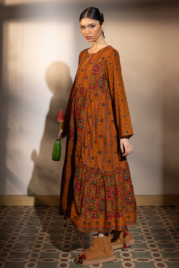 Thai Block Tiered Dress