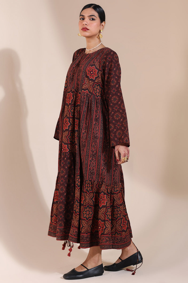 Thai Block Tiered Dress