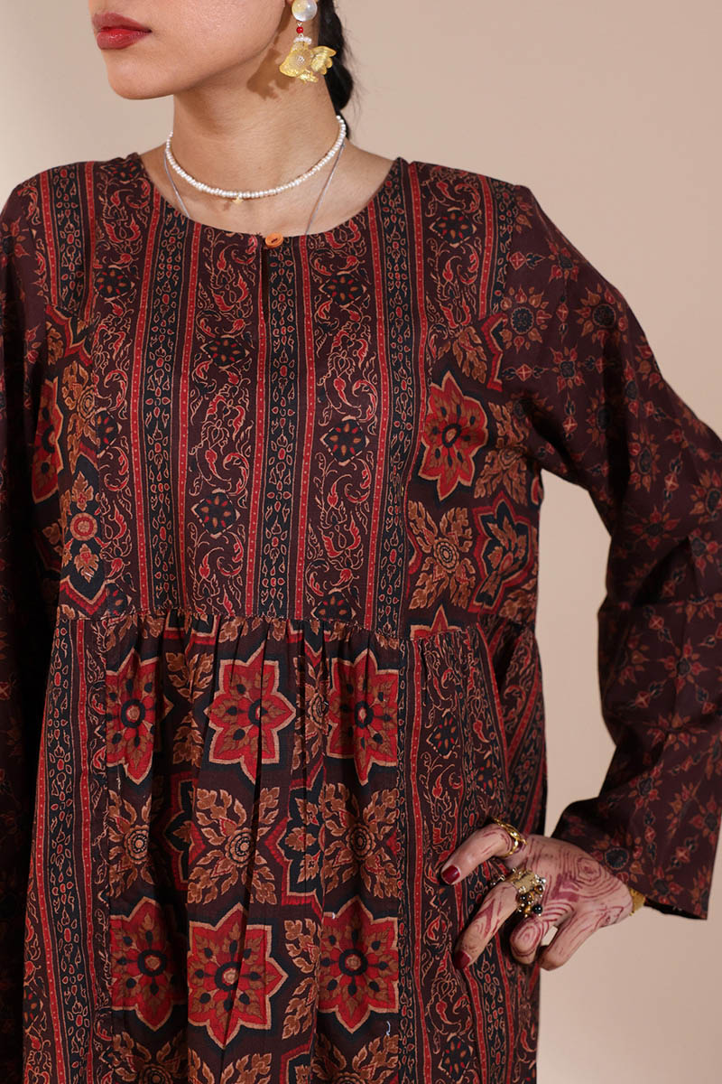 Thai Block Tiered Dress