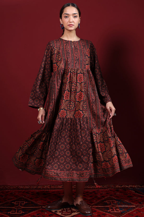 Thai Block Tiered Dress