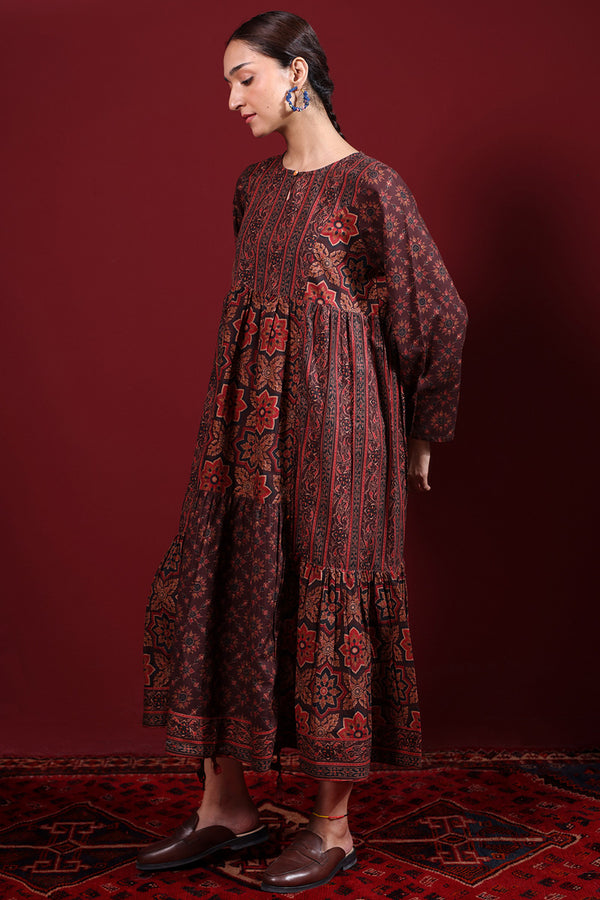 Thai Block Tiered Dress