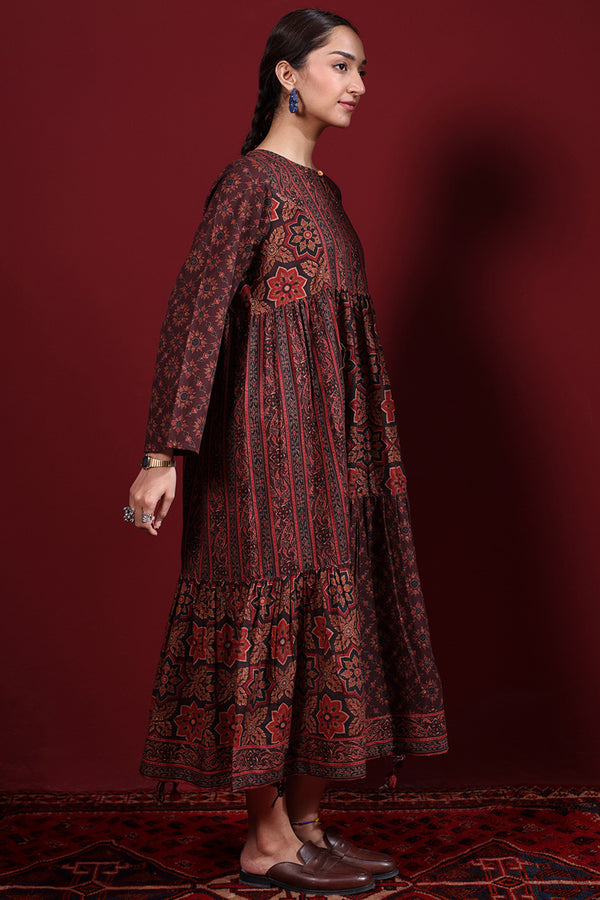 Thai Block Tiered Dress