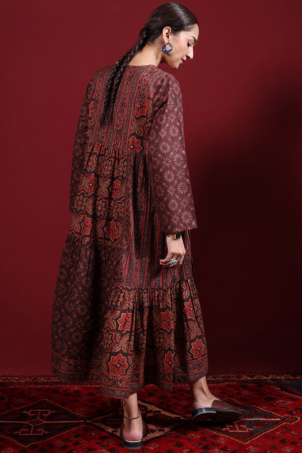 Thai Block Tiered Dress