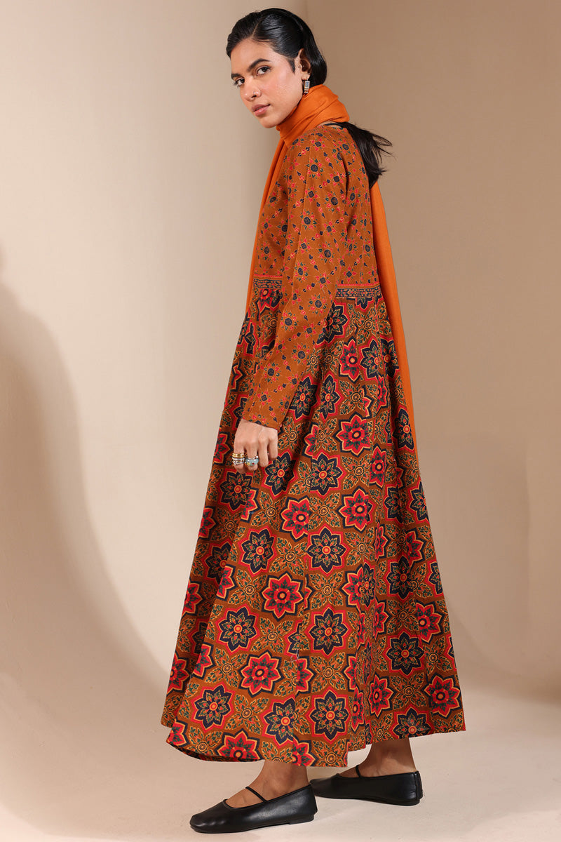 Thai Block Flared Dress