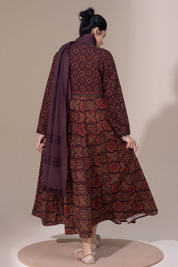 Thai Block Flared Dress