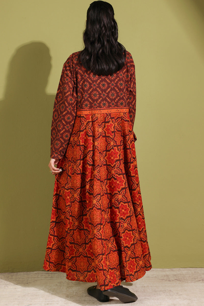 Thai Block Flared Dress