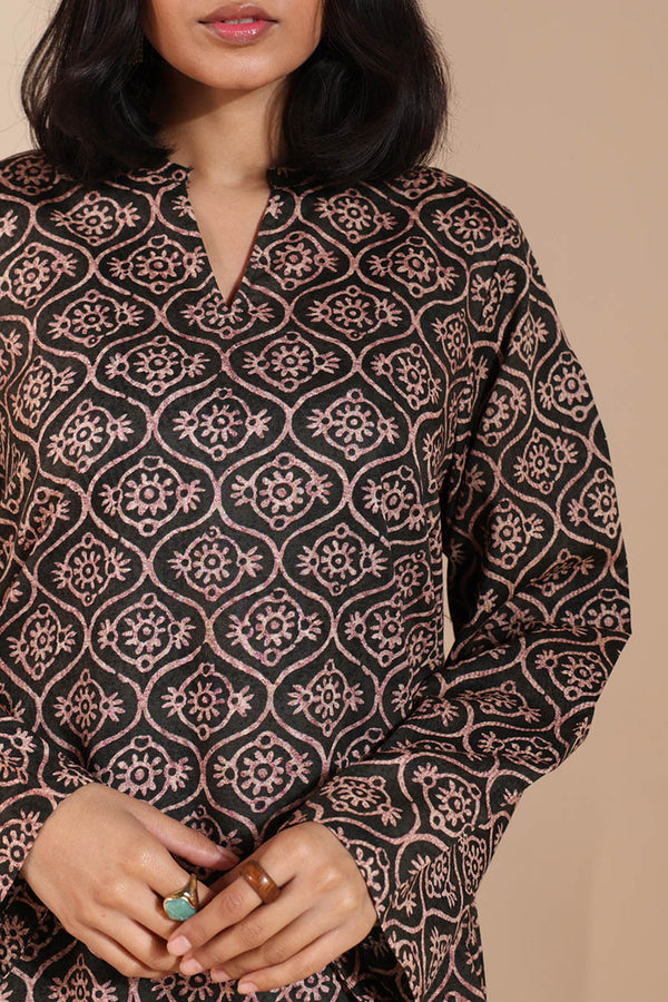 Ajrak Noir Grace Set