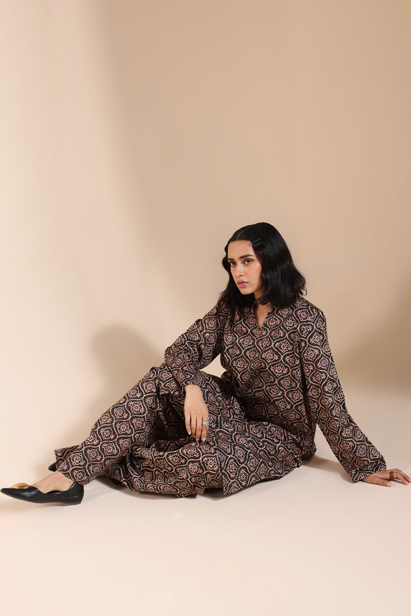 Ajrak Noir Grace Set