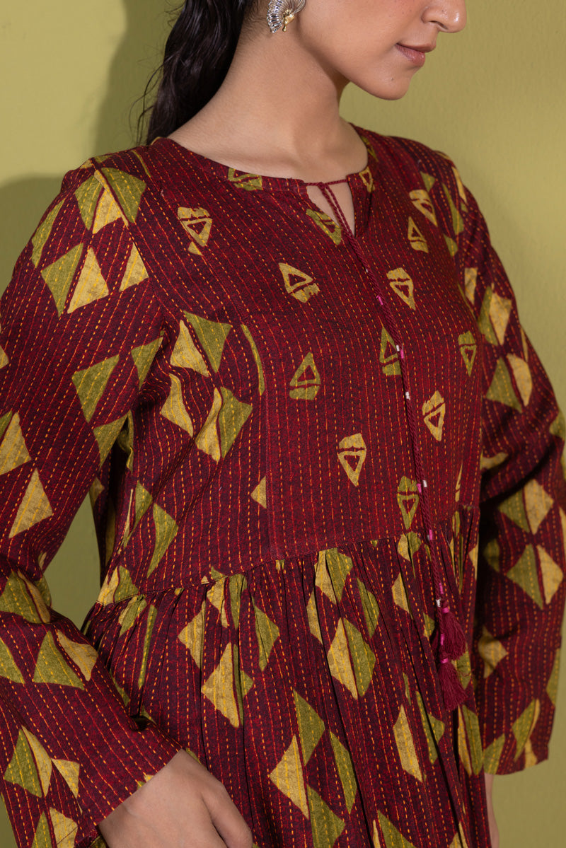 Kantha Tukri Dress