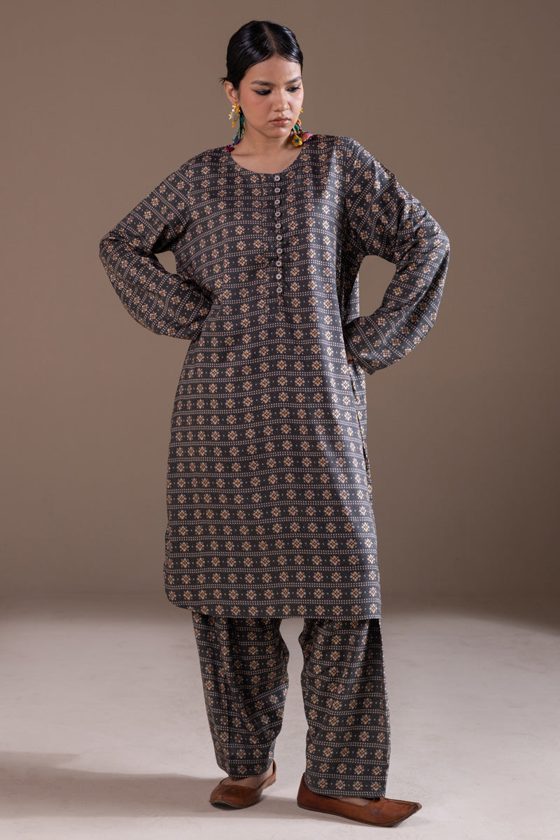Printed Naqashi Set