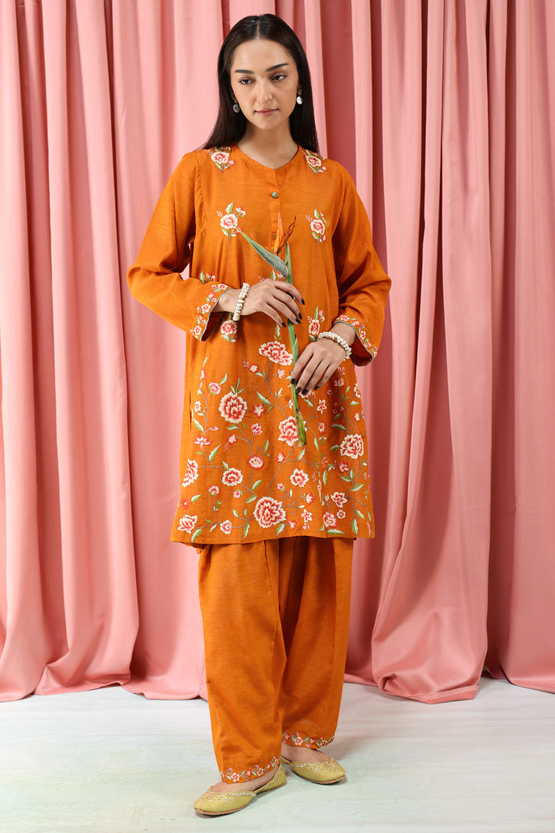 Floral Splendor Embroidered Set