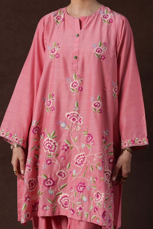 Floral Splendor Embroidered Set