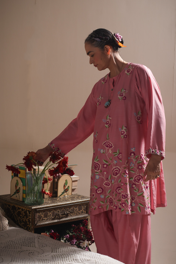 Floral Splendor Embroidered Set