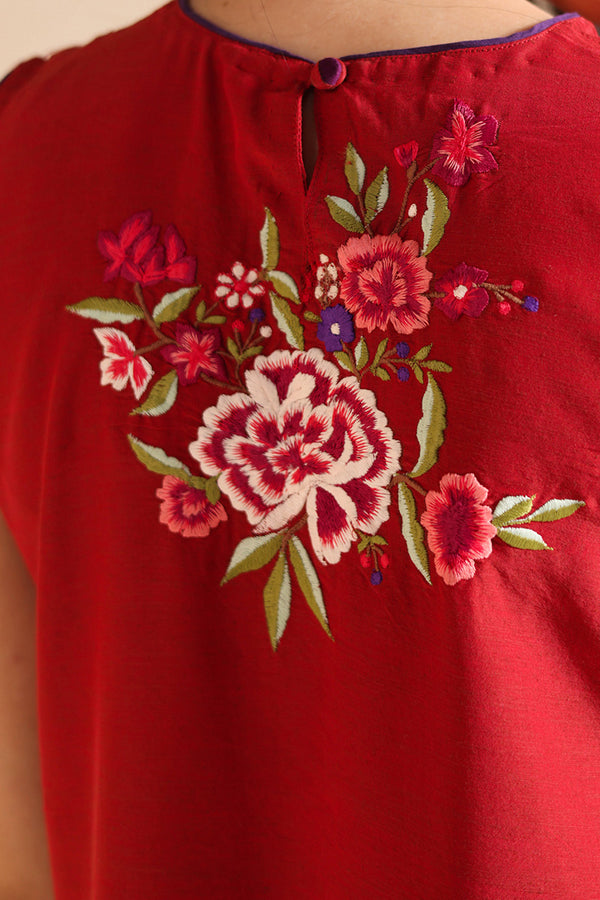 Embroidered Floral Splendor Set