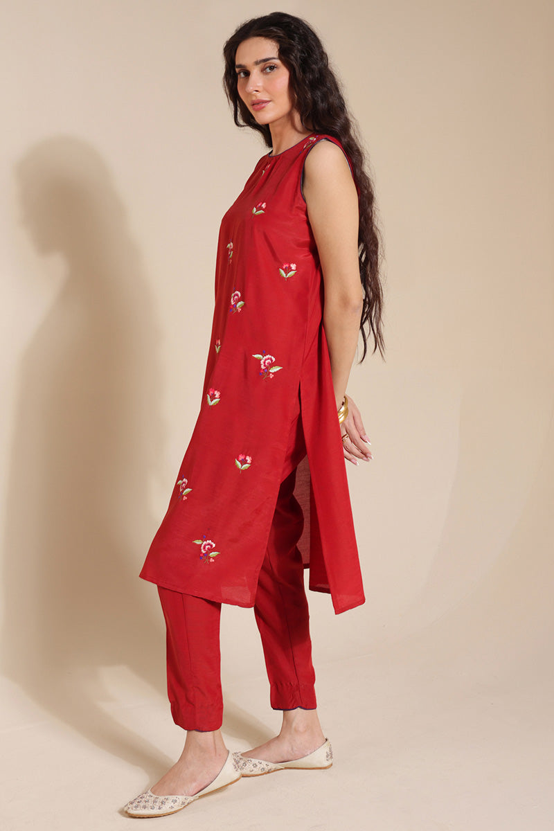 Embroidered Floral Splendor Set