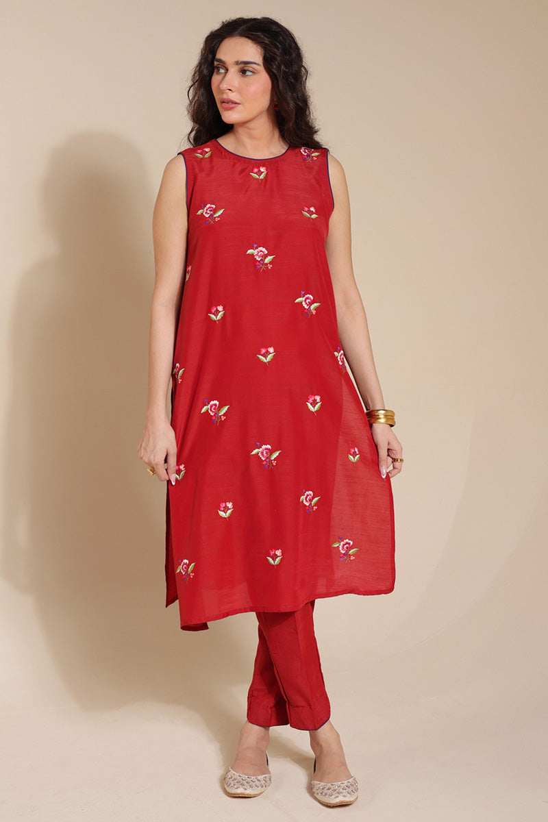 Embroidered Floral Splendor Set