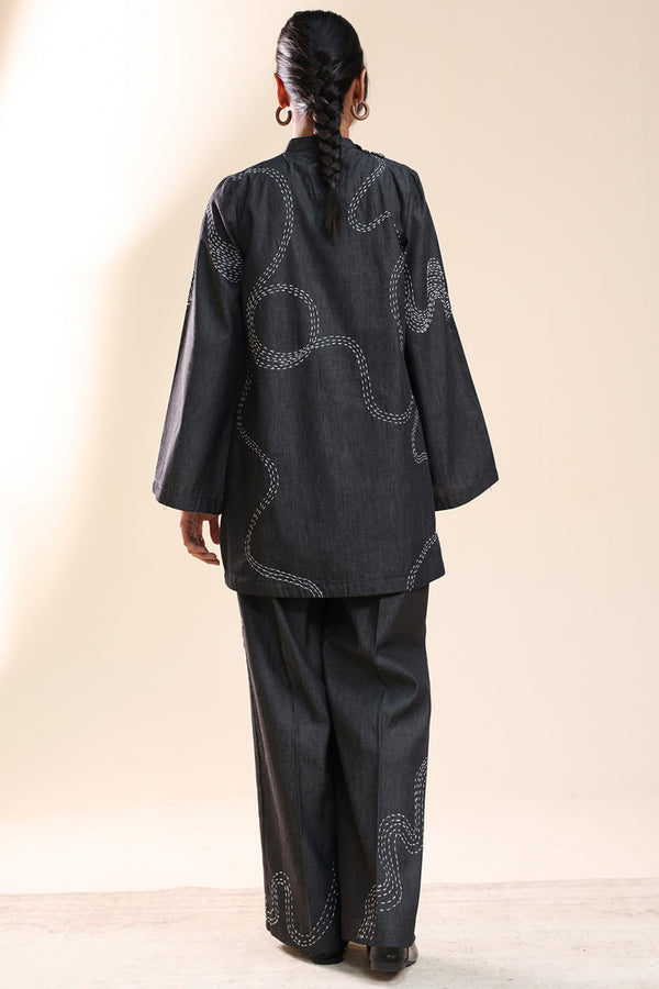 Embroidered Sashiko Co-Ord Set