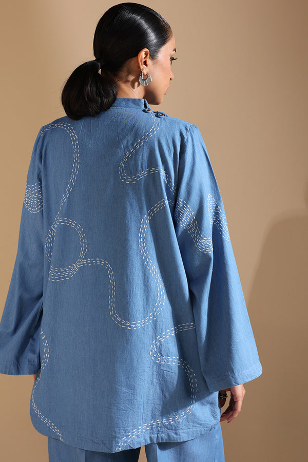 Embroidered Sashiko Co-Ord Set