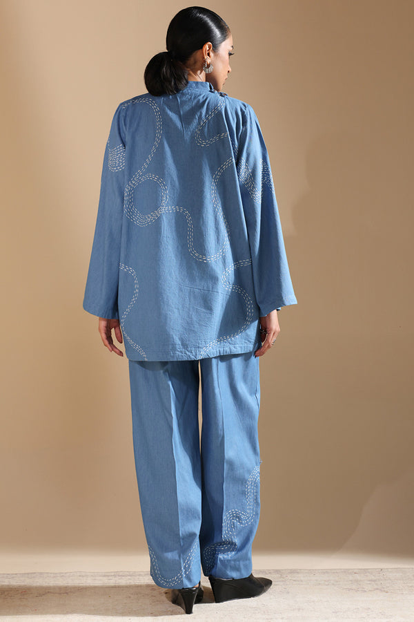 Embroidered Sashiko Co-Ord Set