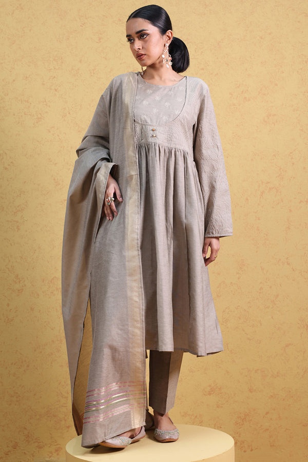 Weave Story Anarkali 3-Piece Set